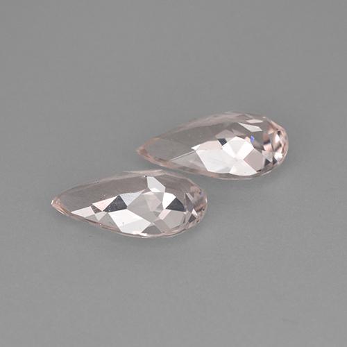 Gemas de morganita rosa natural de 1,67 ct, en forma de pera, VS