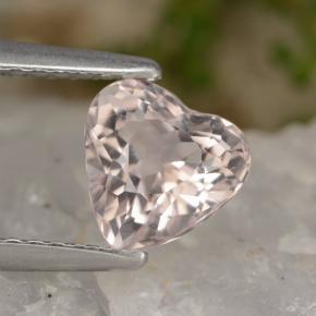 Morganita rosa natural de 1,02 ct, forma de corazón, VVS-VS