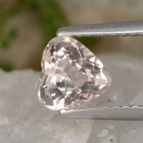 Morganita rosa natural de 1,02 ct, forma de corazón, VVS-VS