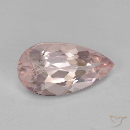 Morganita Rosado flamingo natural de 1.09 ct, En forma de pera, VVS