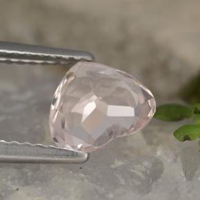 Morganita Rosado medio natural de 1.10 ct, Forma de corazón, VVS-VS