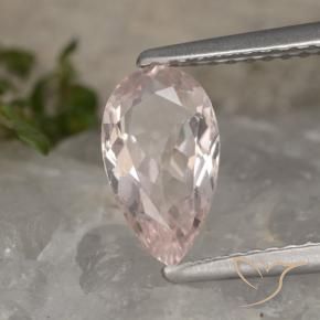 Morganita Rosado flamingo natural de 1.04 ct, En forma de pera, VVS-VS