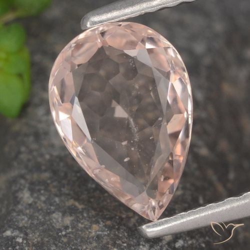 1.22ct Natural Rosado medio Morganita, En forma de pera, VS