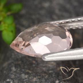 Morganita Rosado medio natural de 1.22 ct, En forma de pera, VS