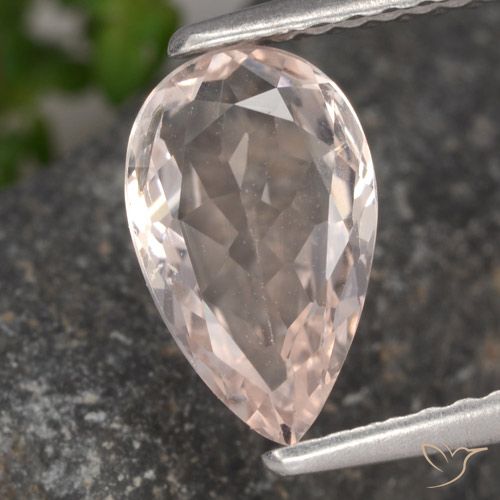 1.22ct Natural Rosado flamingo Morganita, En forma de pera, VVS-VS
