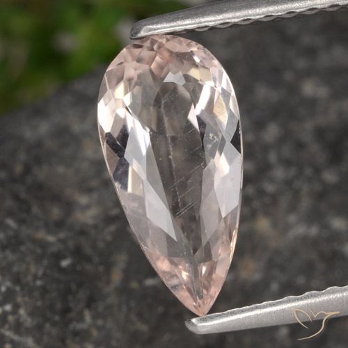 1.09ct Natural Rosado flamingo Morganita, En forma de pera, VVS-VS