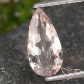 Morganita Rosado flamingo natural de 1.09 ct, En forma de pera, VVS-VS