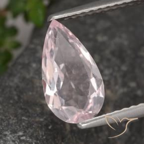 Morganita Rosado claro medio natural de 1.18 ct, En forma de pera, VVS-VS