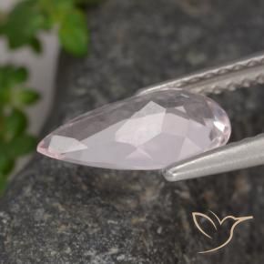 Morganita Rosado claro medio natural de 1.18 ct, En forma de pera, VVS-VS