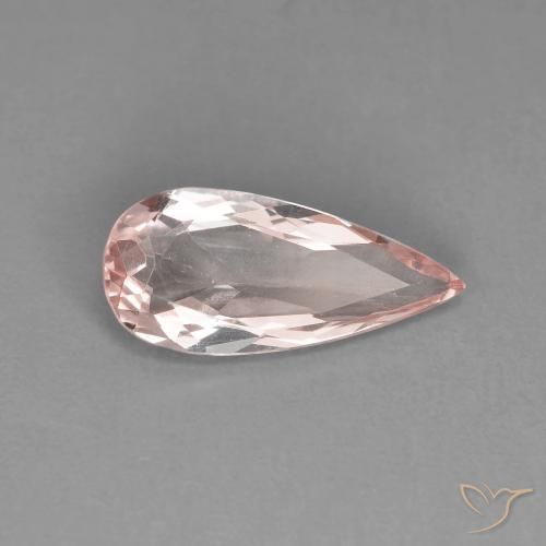 Morganita Rosado flamingo natural de 1.24 ct, En forma de pera, VVS-VS
