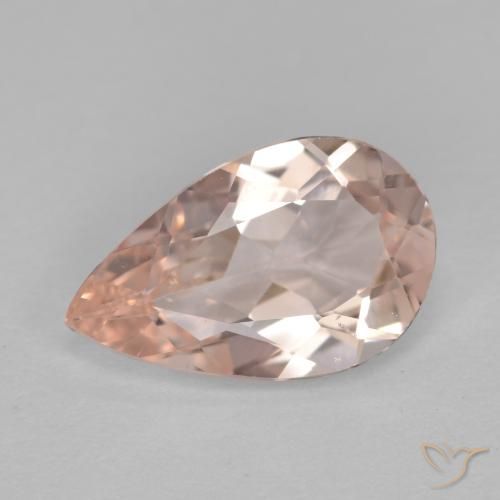 1.14ct Natural Rosado medio morganita, En forma de pera, VVS-VS