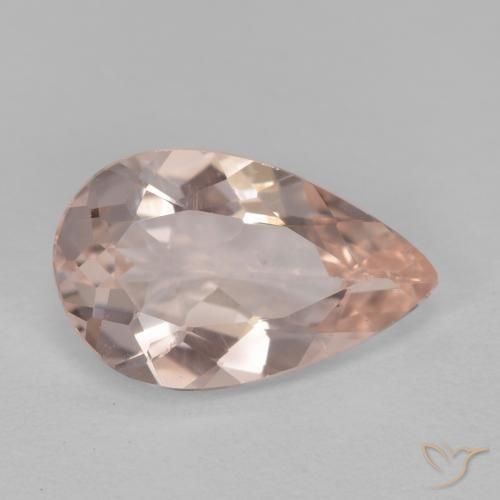 Morganita Rosado medio natural de 1.14 ct, En forma de pera, VVS-VS