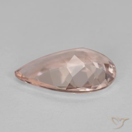 Morganita Rosado medio natural de 1.14 ct, En forma de pera, VVS-VS