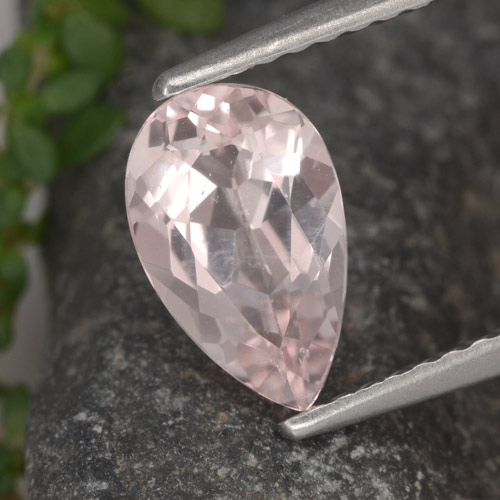 Morganita rosa natural de 1,13 ct, en forma de pera, VVS-VS