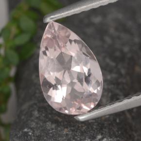 Morganita rosa natural de 1,13 ct, en forma de pera, VVS-VS