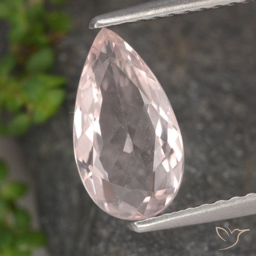 1.18ct Natural Rosado claro Morganita, En forma de pera, VVS