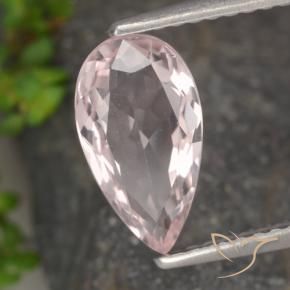 Morganita Rosado claro natural de 1.18 ct, En forma de pera, VVS