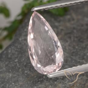 Morganita Rosado flamingo natural de 1.10 ct, En forma de pera, VVS-VS