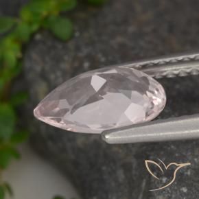 Morganita Rosado flamingo natural de 1.02 ct, En forma de pera, VVS-VS