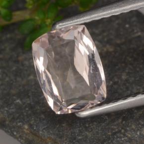 Morganita rosa natural de 1,10 ct, corte cojín, VS