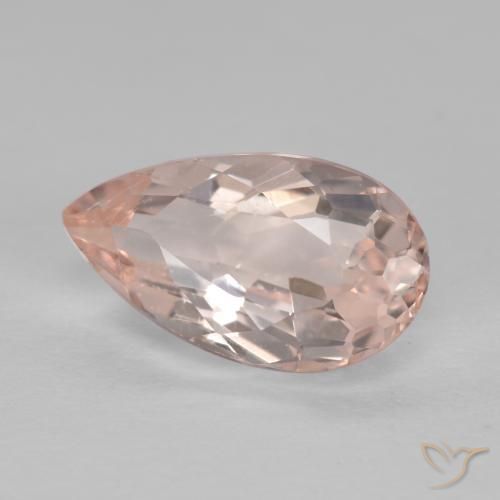 Morganita Rosado flamingo natural de 1.16 ct, En forma de pera, VS