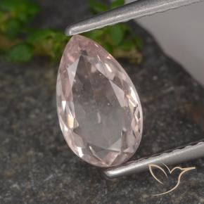 Morganita Rosado claro natural de 1.02 ct, En forma de pera, VS
