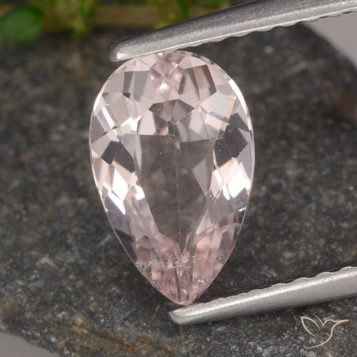 1.14ct Natural Rosado flamingo Morganita, En forma de pera, VVS-VS