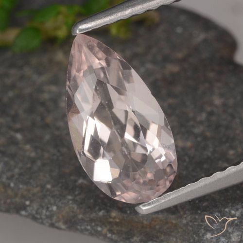 1.15ct Natural Rosado flamingo Morganita, En forma de pera, VVS-VS