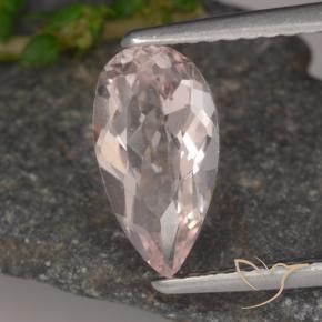 Morganita Rosado flamingo natural de 1.15 ct, En forma de pera, VVS-VS