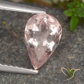 Morganita Rosado claro natural de 1.01 ct, En forma de pera, VS