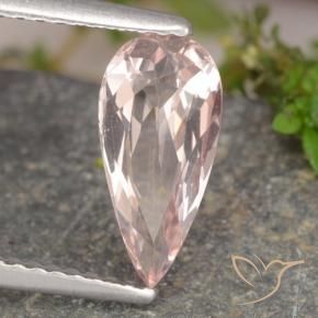 Morganita Rosado medio natural de 1.04 ct, En forma de pera, VVS