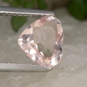 Morganita rosa natural de 1,25 ct, forma de corazón, VVS-VS