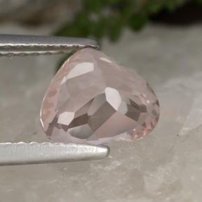Morganita rosa natural de 1,25 ct, forma de corazón, VVS-VS