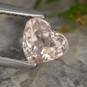 Morganita rosa natural de 0,55 ct, forma de corazón, VS
