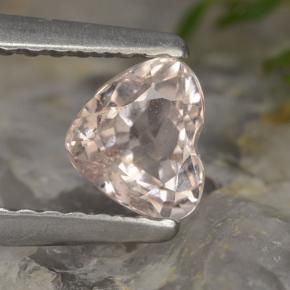 Morganita rosa natural de 0,55 ct, forma de corazón, VS
