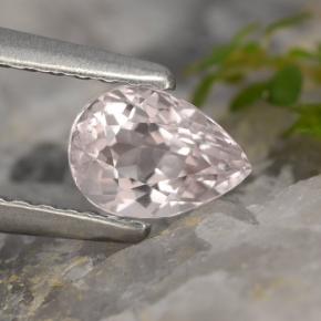 Morganita rosa natural de 0,51 ct, en forma de pera, VVS