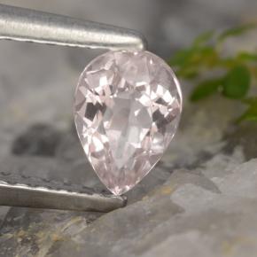 Morganita rosa natural de 0,51 ct, en forma de pera, VVS