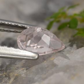 Morganita rosa natural de 0,51 ct, en forma de pera, VVS