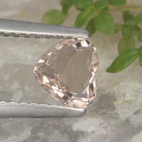 Morganita Rosado claro medio natural de 0.55 ct, Forma de corazón, VVS