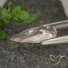 Morganita Rosado salmón natural de 0.56 ct, En forma de pera, VVS