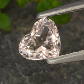 Morganita Rosado claro natural de 0.43 ct, Forma de corazón, VVS