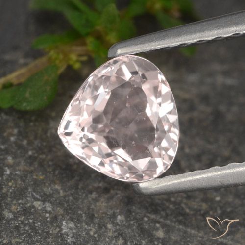 0.67ct Natural Rosado flamingo Morganita, En forma de pera, VS
