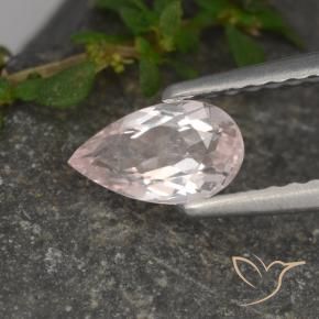 Morganita Rosado flamingo natural de 0.47 ct, En forma de pera, VS