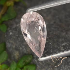 Morganita Tono rosado rosa natural de 0.69 ct, En forma de pera, VVS