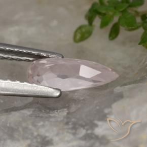 Morganita Tono rosado coral natural de 0.59 ct, En forma de pera, VVS