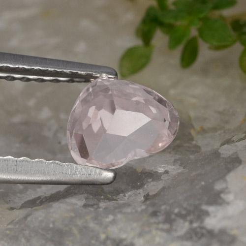 Morganita rosa natural de 0,70 ct, forma de corazón, VVS