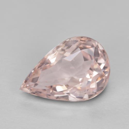 Morganita Rosado flamingo natural de 0.68 ct, En forma de pera, VVS-VS