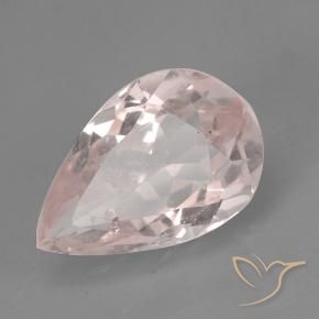 Morganita Rosado coral claro natural de 0.78 ct, En forma de pera, VS