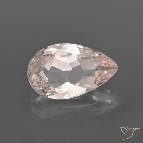 2.09ct Natural Rosado claro Morganita, En forma de pera, VS