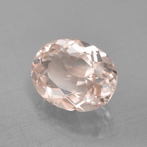Morganita Rosado salmón natural de 1.82 ct, Corte Óvalo, VVS